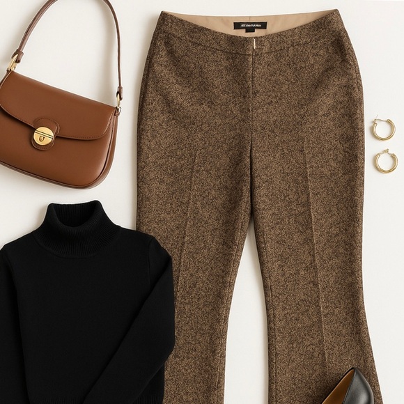 Elie Tahari Pants - Elie Tahari tweed wool blend brown dress pant ❤️